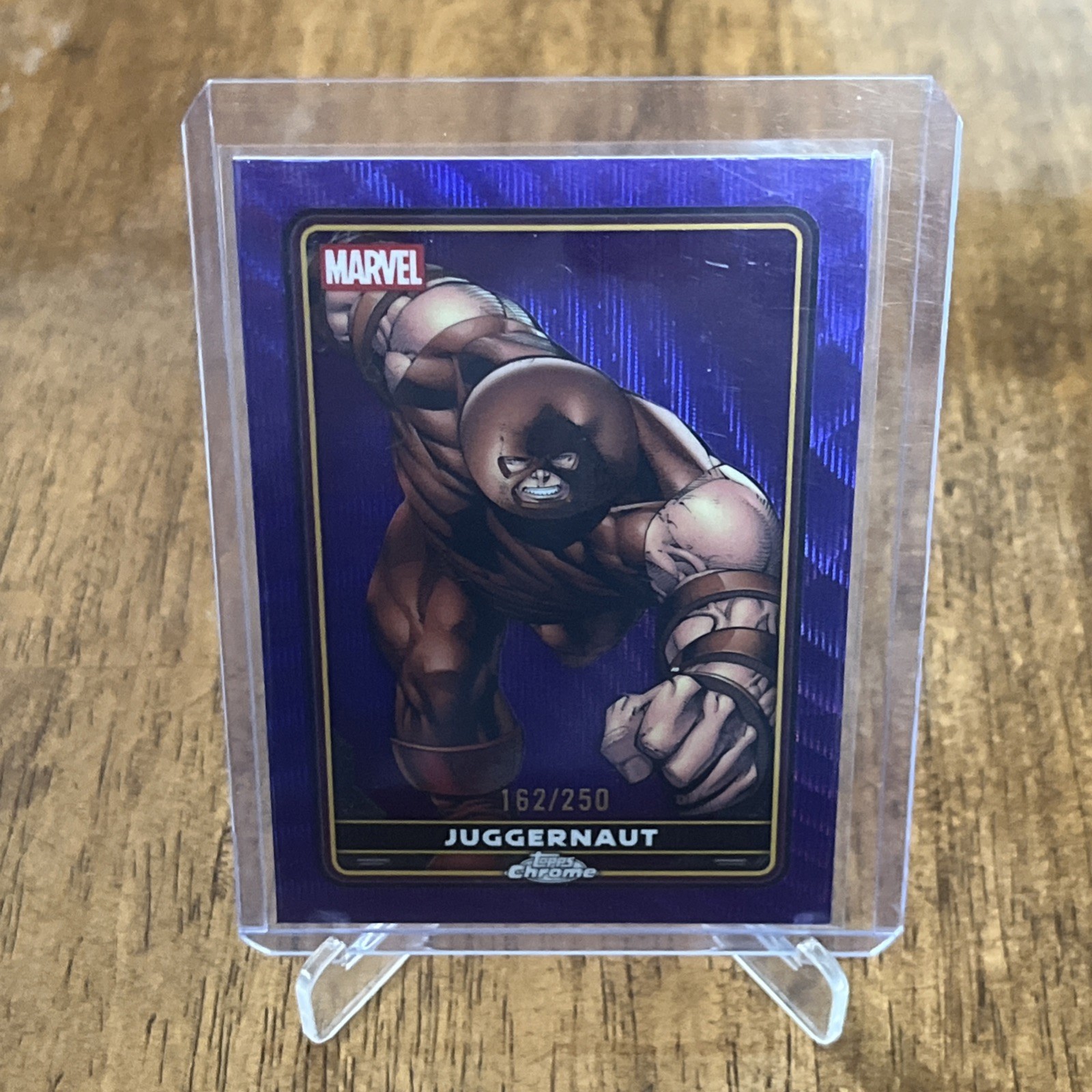 2025 Topps Chrome Marvel Deadpool JUGGERNAUT Comic Accurate Purple Wave /250 #9