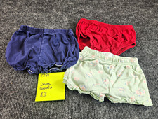 Carter's Lot of 3 Baby Diaper Covers Bloomers Blue Red Green Floral