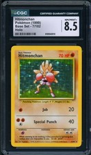 CGC 8.5 NM/MINT+ Hitmonchan 7/102 Set Base Holo Carta Pokemon