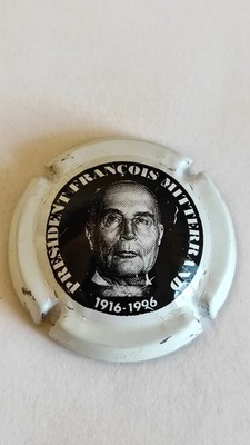 F. MITTERRAND White Outline Commemorative Champagne Capsule