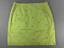 Vintage Lilly Pulitzer Embroidered Flowers Skirt Size 14 READ 