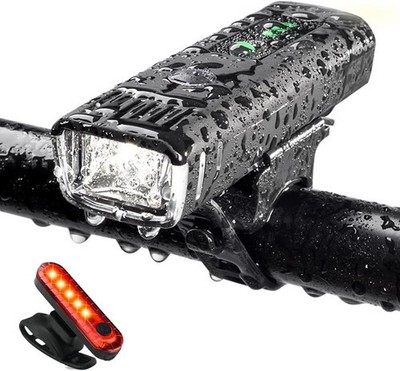 LED Fahrrad Beleuchtung - Akku Rücklicht & Frontlicht Fahrradlicht Set DHL