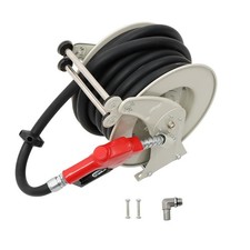 1" 50FT Diesel Hose Reel Fuel Hose Reel with Fueling Nozzle Retractable 300PSI