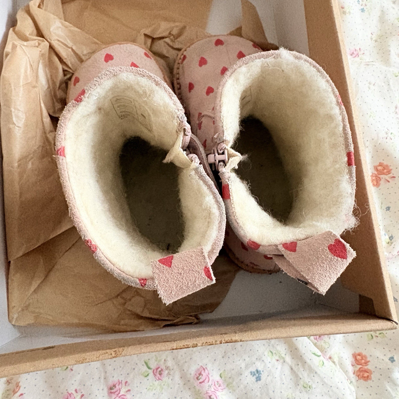 Konges Slojd pippi heart pull on boots fur lined EU26 in box sold out RRP$145 image 8