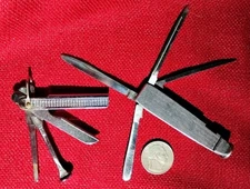 Vintage MasterCraft & Medico pipe knives multitools, Japan *read need work