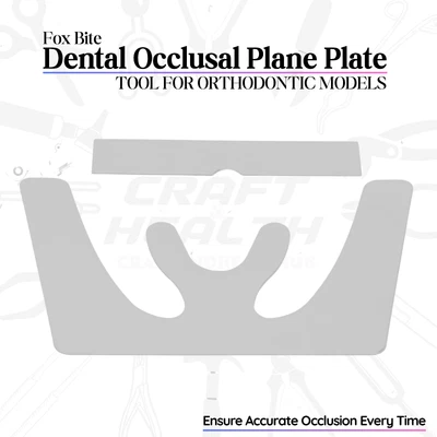 NS CRAFTS Dental Occlusal Plane Plate Fox Bite Tool for Denture & Orthodontic Models