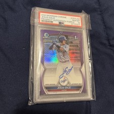 2023 Bowman Chrome Jesus Galiz #CPA-JGZ Purple Auto Refractor /250 PSA 10