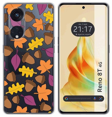 HONLEN Custodia Per OPPO Reno 8T (6.43'') - Silicone TPU Nero Con Supporto Ad Anello 360° E Base Magnetica - 4