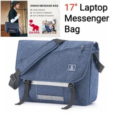 OIWAS 17" Laptop Messenger Bag Men Women Crossbody Bag Satchel Shoulder Bag Blue