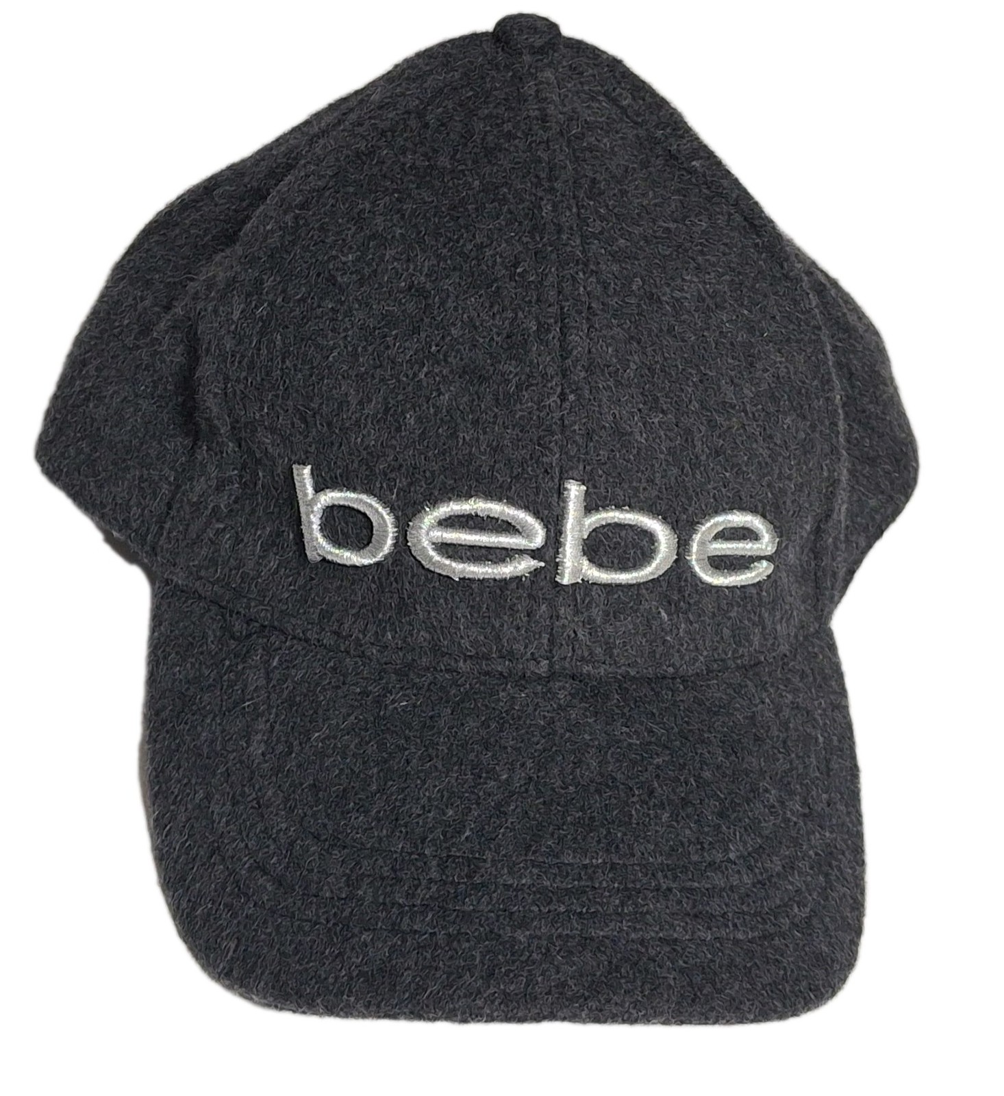 Bebe Adjustable Hat Cap Solid Charcoal Gray One S… - image 1