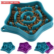Dog Slow Feeder Bowl for Small Dogs 350ML Anti-Choking Puzzle Starfish