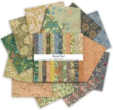 Floral Scrapbook Paper 12x12 24 Sheets Double-Sided Vintage Scrapbook Paper