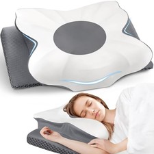 Cervical Neck Pillow for Sleeping - Memory Foam Bed Pillow for Neck Support