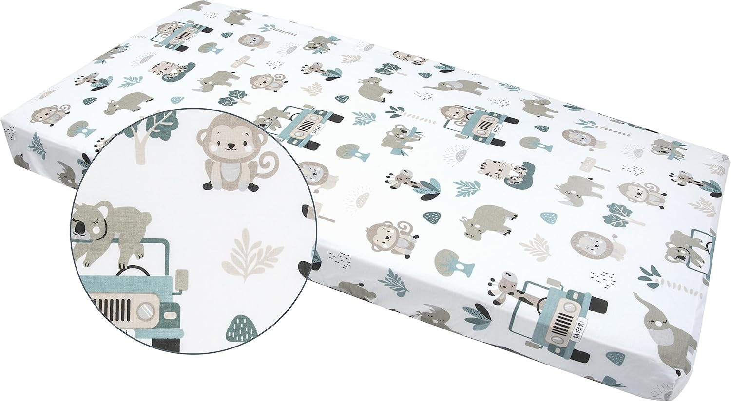 Lenzuola Lettino Neonato 60X120-100% Cotone Lenzuolo Con Angoli Culla Coprimater foto 4