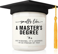 Masters Degree Graduation Gifts- Funny Masters Degree Candle with Mortarboard- G