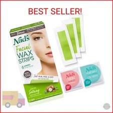 Nad's Facial Wax Strips - Hypoallergenic All Skin Types - Facial Hair Removal Fo