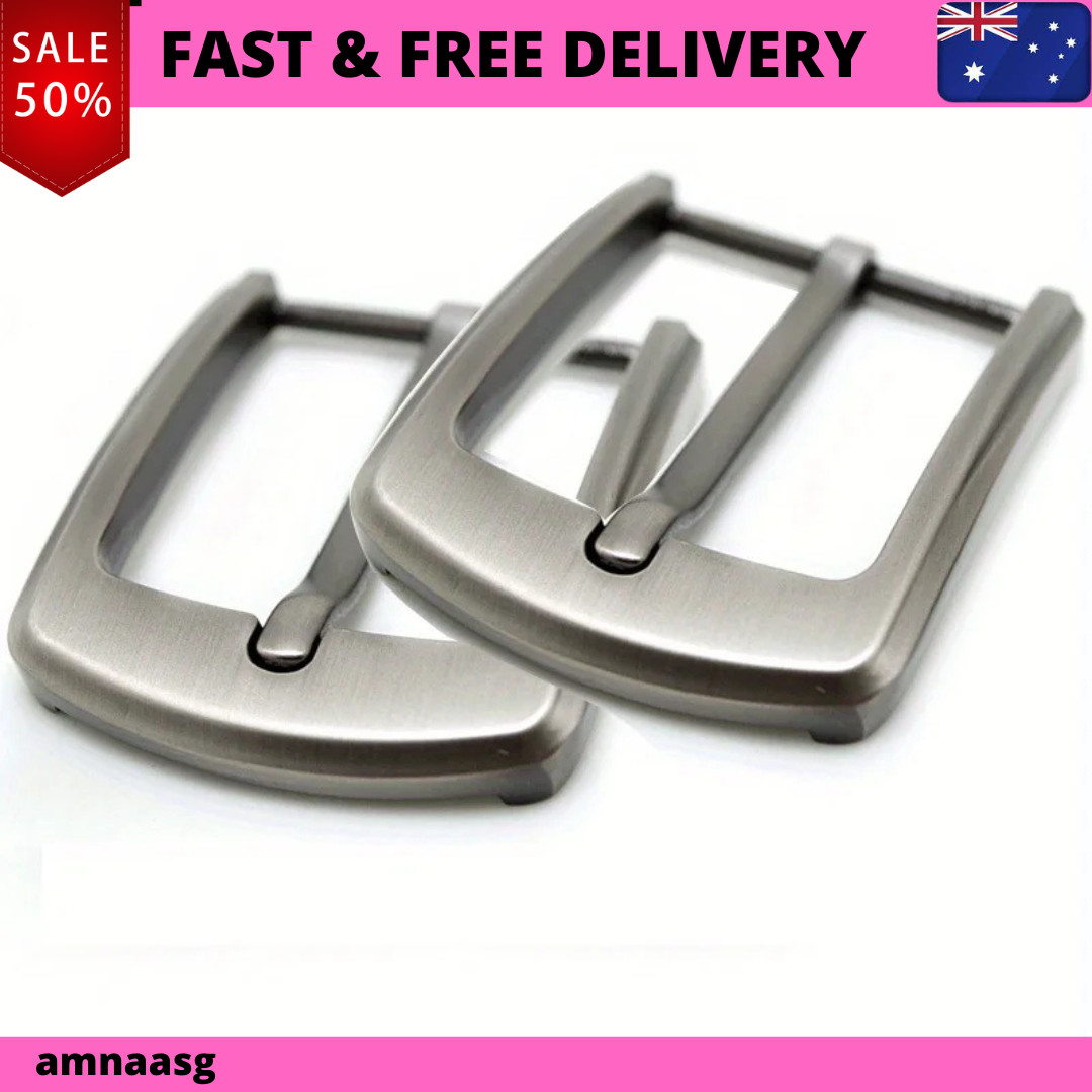 2X Zinc Alloy Metal Pin Single Belt Buckle for Men Leather Belt Waist Strap 40mm