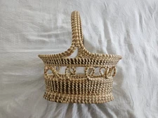 🌾✨ Large Sweetgrass Gullah Basket – Handwoven South Carolina Art 12"x11" 🧺💛