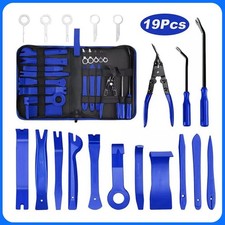 19pcs Trim Removal Tool Set Hand Tools Pry Bar Panel Door Interior Clip Kits Car
