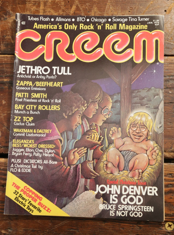 CREEM MAGAZINE Vol 7 No 8 January 1976 JOHN DENVER Frank Zappa PATTI SMITH