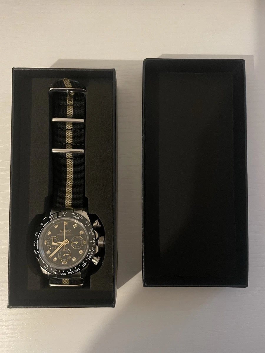 Seiko Mod Quarz Vk63 40mm Black And Gold