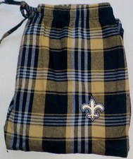 NEW ORLEANS SAINTS SLEEP LOUNGE PAJAMAS PANTS FLANNEL MENS XL CHECK NWT