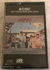 AC/DC Cassette Tape Dirty Deeds Done Dirt Cheap Rock Heavy Metal Bon Scott cas1