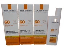 LA ROCHE POSAY ANTHELIOS ULTRA LIGHT FLUID SUNSCREEN SPF 60 1.7 OZ EXP: 2027 3PC