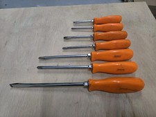Snap-on Tools Vintage Orange Triangle Handle Screwdriver Set Std107 Power Grip Snap-on Tools Vintage Orange Triangle Handle Screwdriver Set Std107 Power Grip