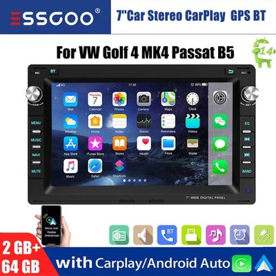 7''Android 14 For VW Golf 4 MK4 Passat B5 Polo Car Stereo Carplay GPS Navi BT 64G