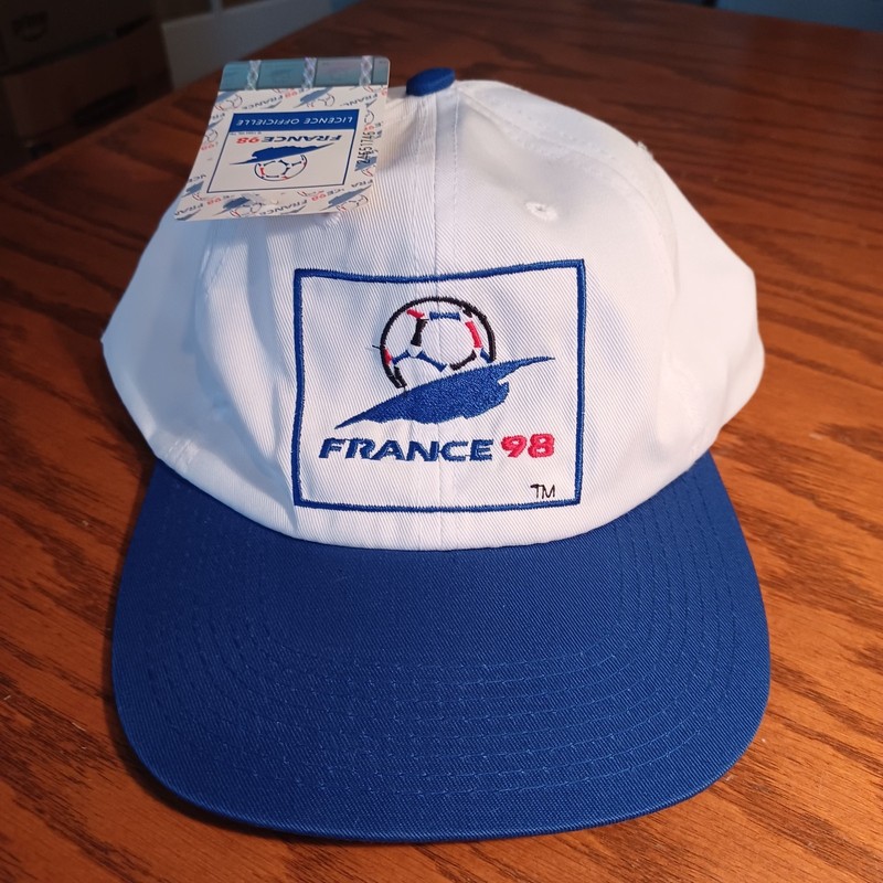 BRAND NEW W TAG Vintage 1998 France World Cup Soccer Football Adjustable Cap Hat