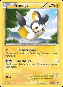 Pokemon Emolga 32/108 Emerging Powers Reverse Holo NM