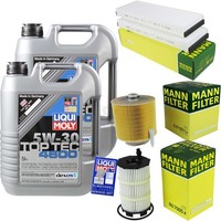 Mann Inspektionspaket 10L Liqui Moly Top Tec 5W-30 FüR Audi A6 Allroad 4.2 FSI
