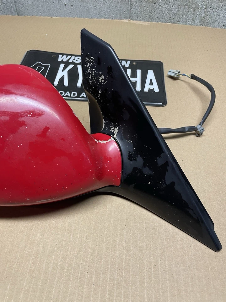 Espejo retrovisor puerta lateral derecho pasajero Honda Insight 2000-2006 rojo 01 02 03 04 05 06 Foto 3 de 4