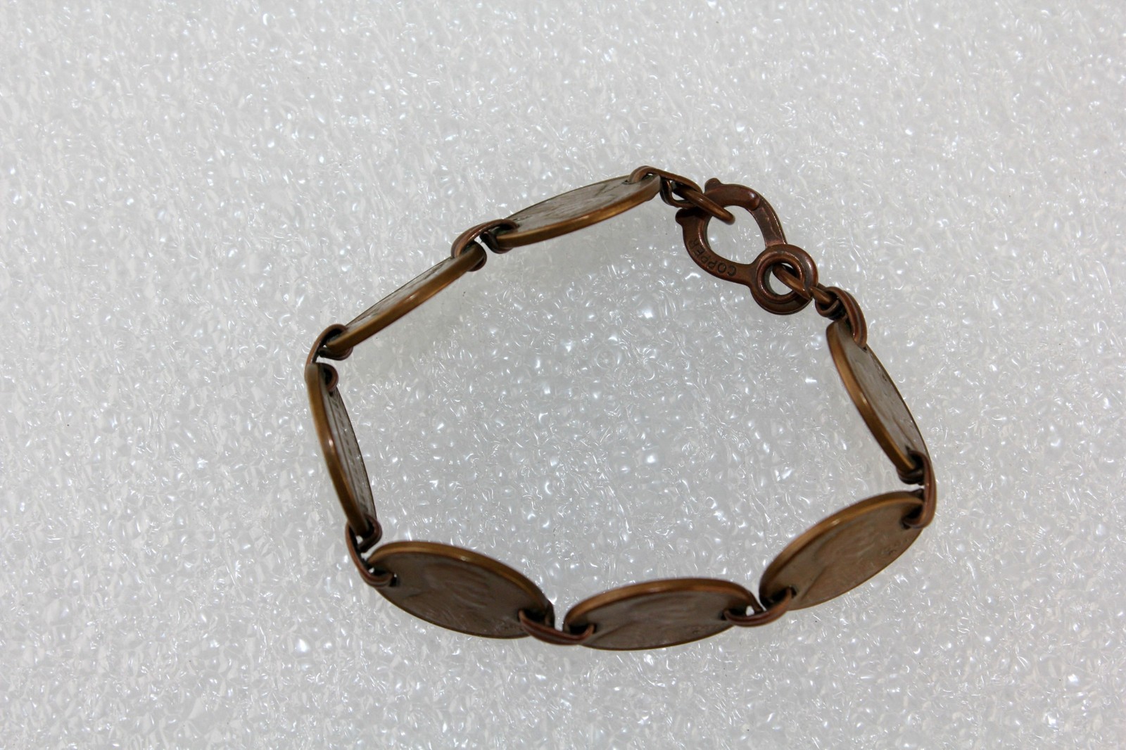 Vintage Solid Copper Penny Bracelet Dated 1962-19… - image 8