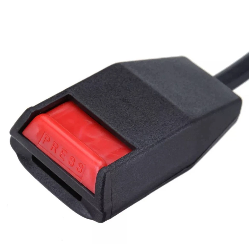 Para todos los cinturones de seguridad Ford 2 piezas 3 puntos fácil instalación resistente ajustable negro Foto 4 de 4