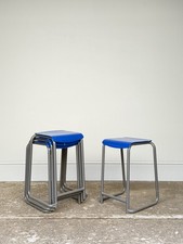 🚚 We Deliver - 20 Available - Vintage Stacking School Lab Stools - Cafe Bar