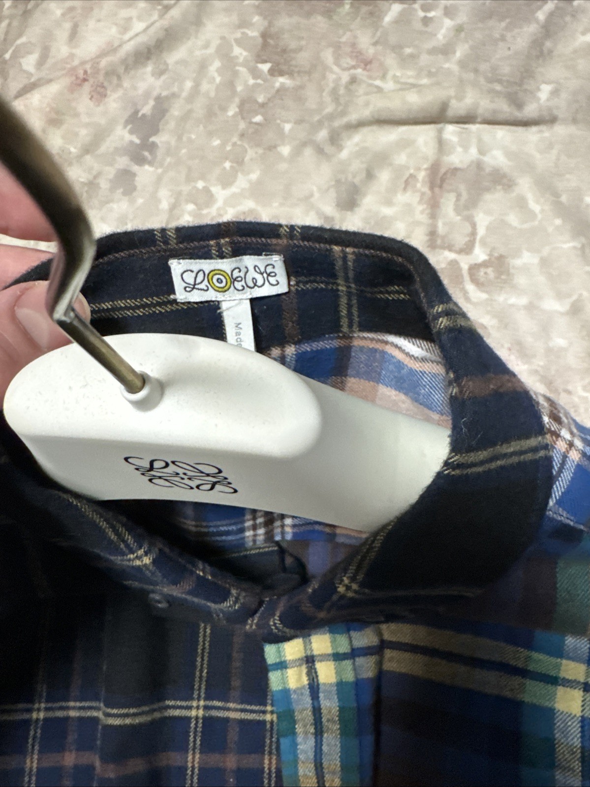 Loewe  Patchwork Checked Cotton Flannel Shirt  Me… - image 3