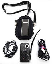 JVC GC-FM1BU HD Memory Camcorder Camera Black Case and Cables TESTED