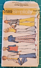 Simplicity 5589 Vintage Pattern Shirt Top Wide Leg Pants Sz 14 Complete Cut