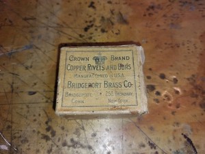 Copper Rivets and Burs Crown Brand