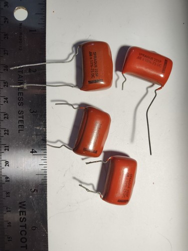 4 x Sprague 225P .68uf 75v Orange Drop - NOS / Used