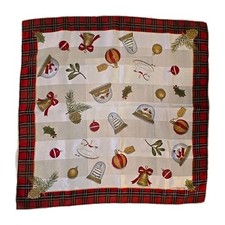 VTG Women  s Liz Claiborne Christmas Holiday Scarf 20  X 20  