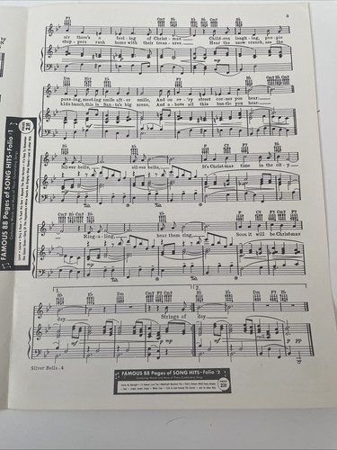 SILVER BELLS Spartiti Pianoforte Livingston & Evans Paramount Music 1950 - Foto 4 di 5