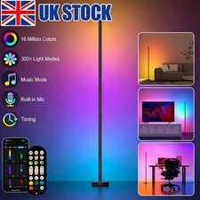 RGB Floor Lamp LED Corner Light Standing Remote DJ Music Sync Bluetooth App UK