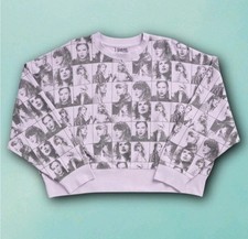 Taylor Swift The Eras Tour Cropped Lavender Pullover Size Large Sweatshirt