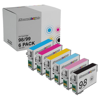 6PK Reman BLACK/COLOR Inkjet for Epson T098 T099 Artisan 700 710 725 730 800 810
