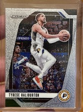 Panini 2024-25 Prizm Tyrese Haliburton Indiana Pacers #99 White Sparkle SSP