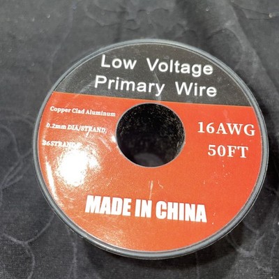 Low Voltage Primary Wire 16AWG 100FT Red Copper Clad Aluminum - Purple