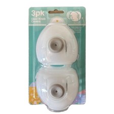 White Plastic Door Knob Safety Cover 4-Pack